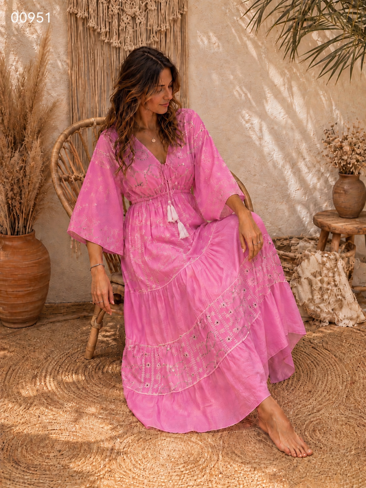 #00951 Langes Kleid Stk.