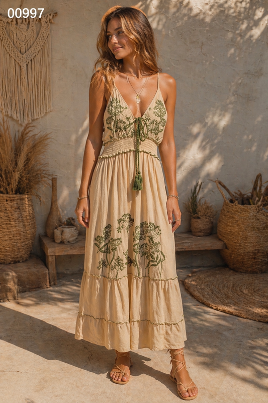 #00997 Langes Kleid Stk