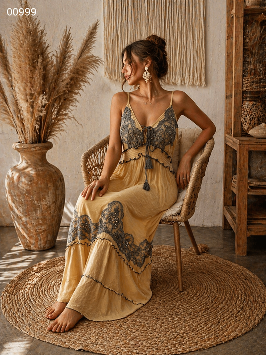 #00999 Langes Kleid Stk.
