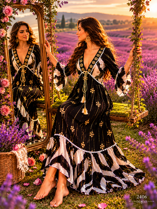 #2406 LONG DRESS PCS
