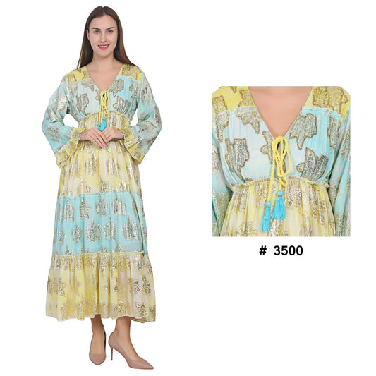 #3500-Long Dress pack of 6