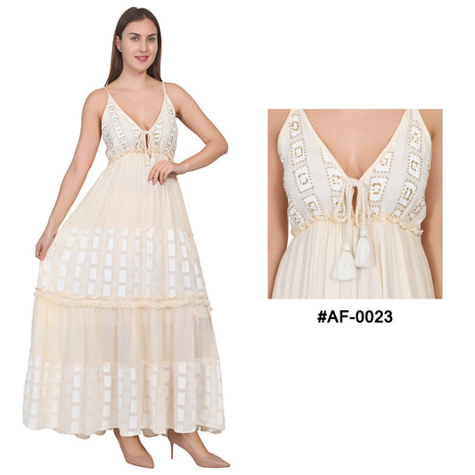 #AF-0023 Long Dress  pack of 6