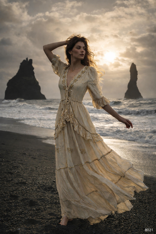 #8021 LONG DRESS PCS
