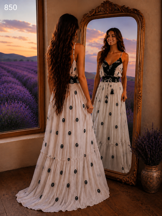 #850 VESTIDO LARGO PCS
