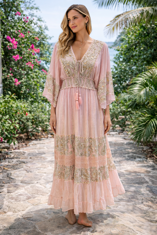 #9076 VESTIDO LARGO PZAS