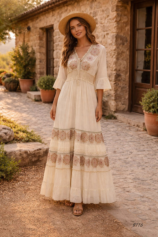 #9116 VESTIDO LARGO PCS