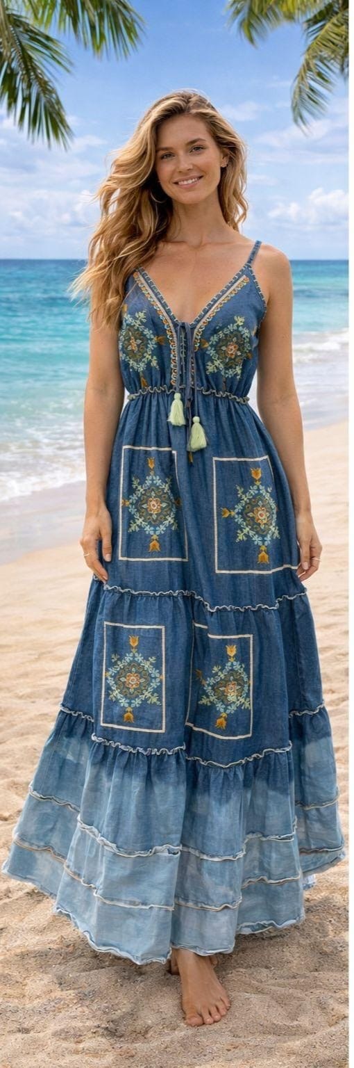 #9124 Langes Kleid Stk.