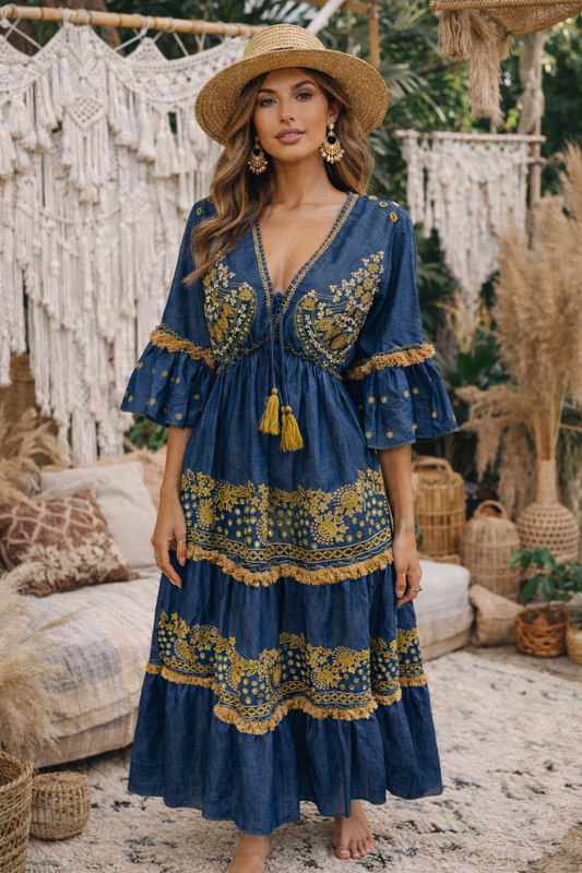 #9154 VESTIDO LARGO PZAS