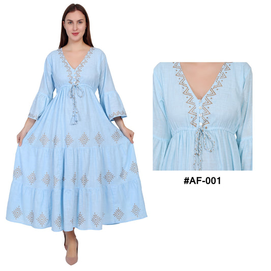 #AF-001 Long Dress   pack 0f 6