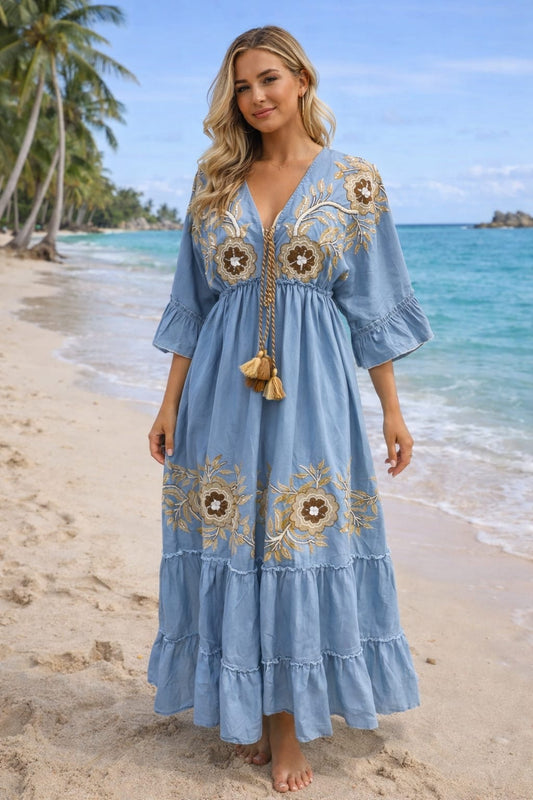 #202 VESTIDO LARGO PIEZAS