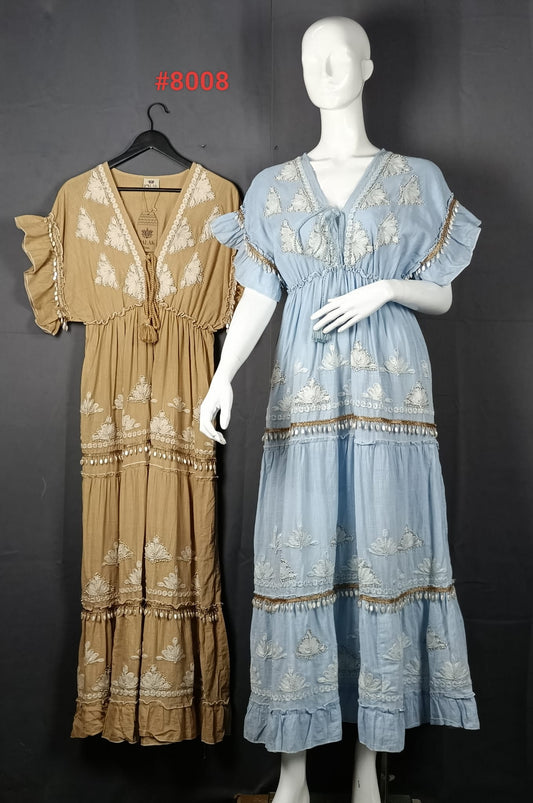 #8008 Long Dress pack of 6