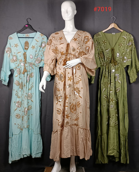 #7019 LONG DRESS PACK OF 6