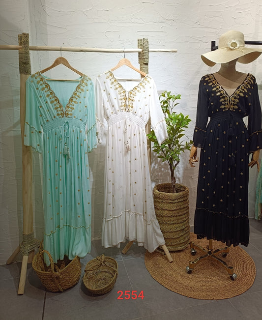#2554   LONG DRESS PACK OF 6