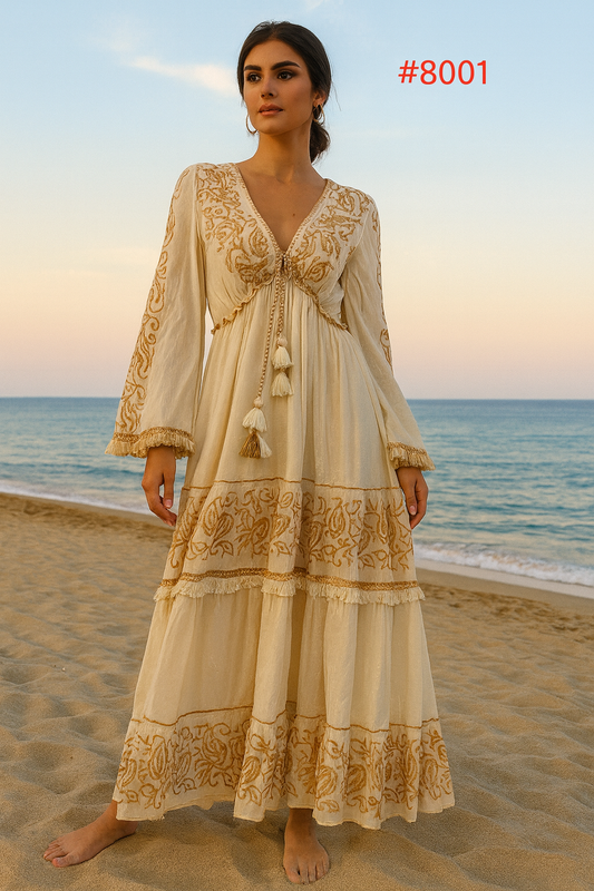 #8001 Long Dress pack of 6